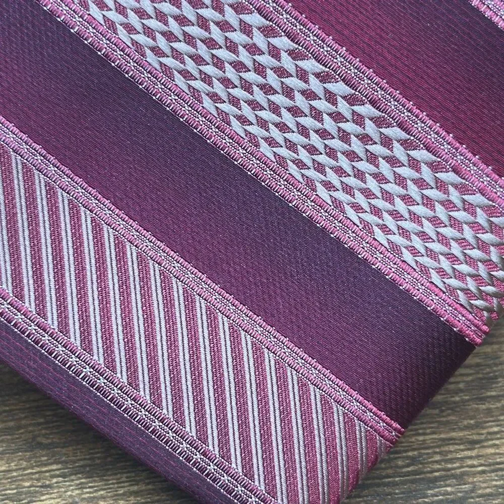 STACY ADAMS Tie‎ Mens 100% Microfiber Necktie Designer STRIPED Red
